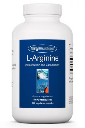 L-Arginine 500 mg 250 vegetarian capsules by Allergy Research Group