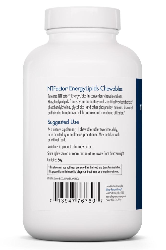 NTFactor® EnergyLipids 60 Chewable Wafers by Allergy Research Group