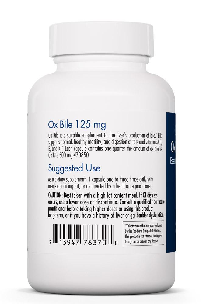 Ox Bile 125 mg 180 Vegicaps by Allergy Research Group
