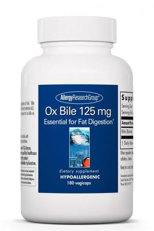 Ox Bile 125 mg 180 Vegicaps by Allergy Research Group