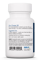 Zinc Citrate 50 Mg 60 Vegetarian Caps by Allergy Research Group
