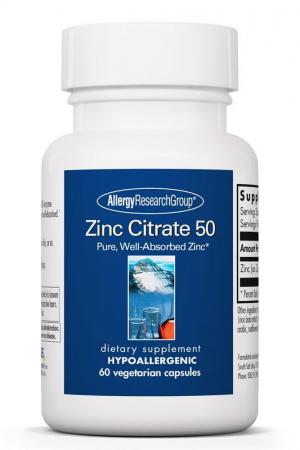 Zinc Citrate 50 Mg 60 Vegetarian Caps by Allergy Research Group