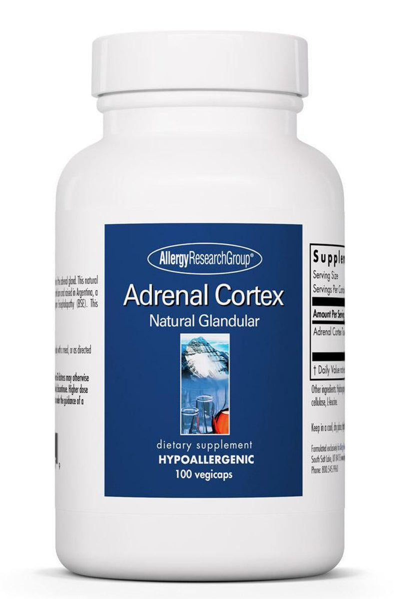 Adrenal Cortex Natural Glandular 100mg 100 Vegicaps by Allergy Research Group