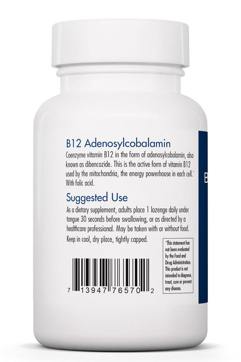 B12 Adenosylcobalamin 60 Vegetarian Lozenges by Allergy Research Group