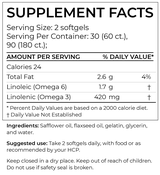 BodyBio Balance Oil (Omega 6 + 3) (60 Non-GMO Softgels)