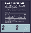 BodyBio Balance Oil (Omega 6 + 3) (180 Non-GMO Softgels)