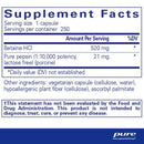 Betaine HCl/Pepsin by Pure Encapsulations®