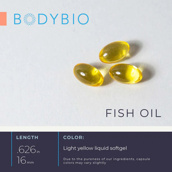 BodyBio Fish Oil (120 Non-GMO Softgels)