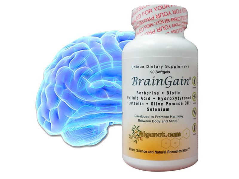 BrainGain® 90 softgels per bottle by Algonot
