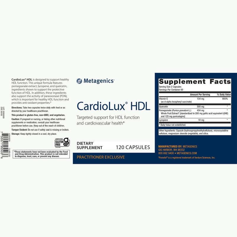 Metagenics CardioLux™ HDL 120 Capsules
