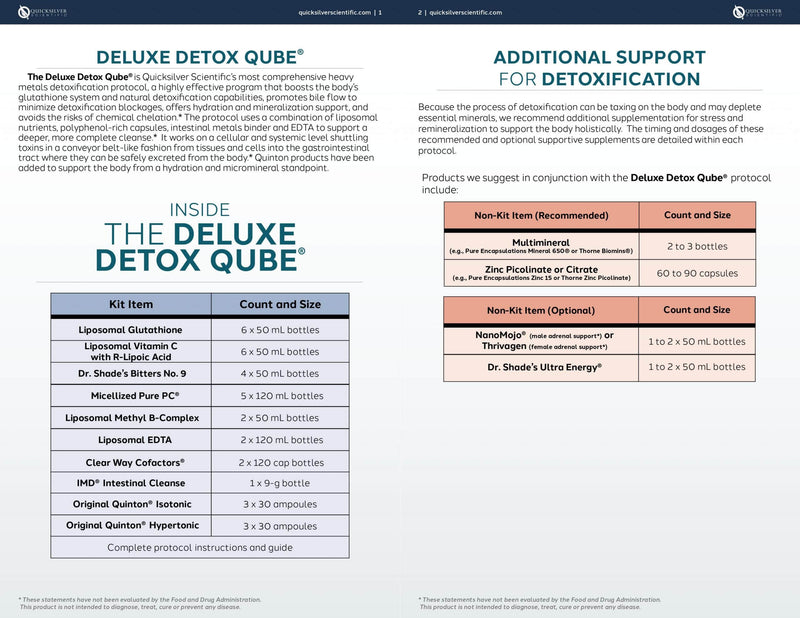 DELUXE DETOX QUBE® by QuickSilver Scientific