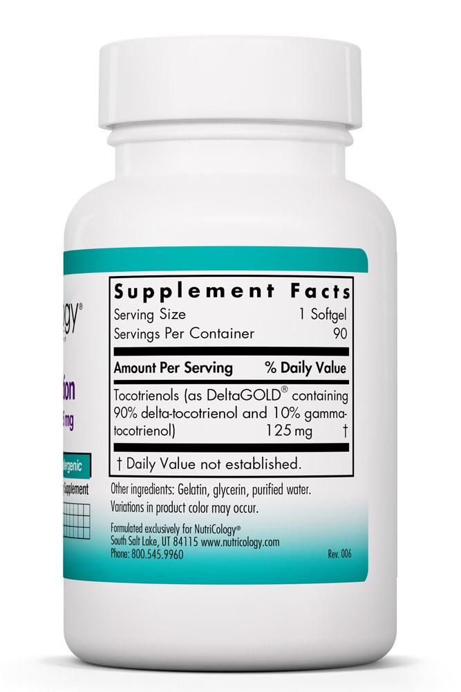 Delta-Fraction Tocotrienols 125 mg 90 Softgels by NutriCology