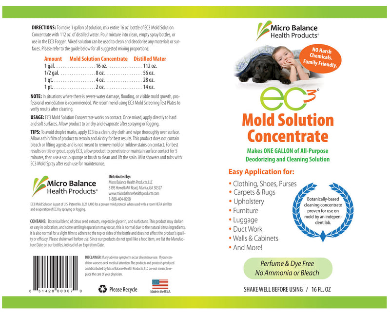 EC3 Electrostatic Sanitizer Fogger and Mold Solution Concentrate Bundle by Microbalance Health Products