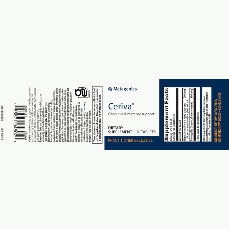 Metagenics Ceriva® 30 Tablets