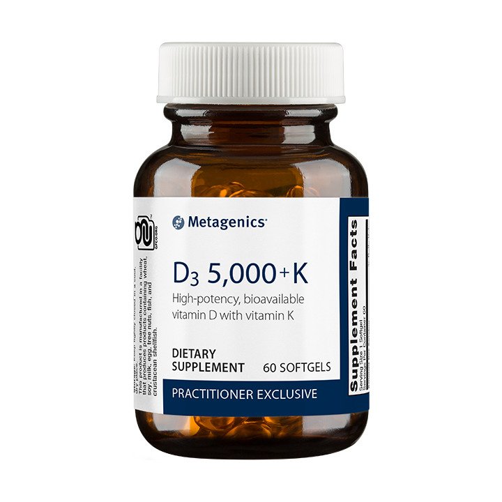 Metagenics D3 5,000 + K 60 Softgels