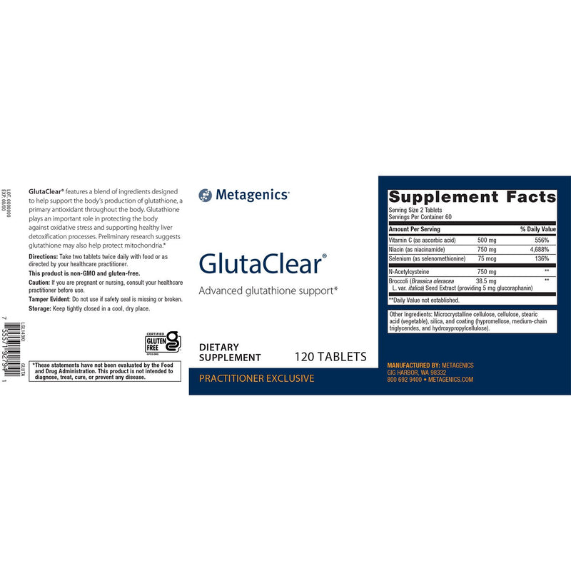 Metagenics GlutaClear® 120 Tablets