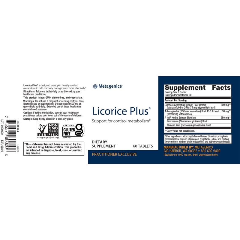 Metagenics Licorice Plus® 60 Tablets