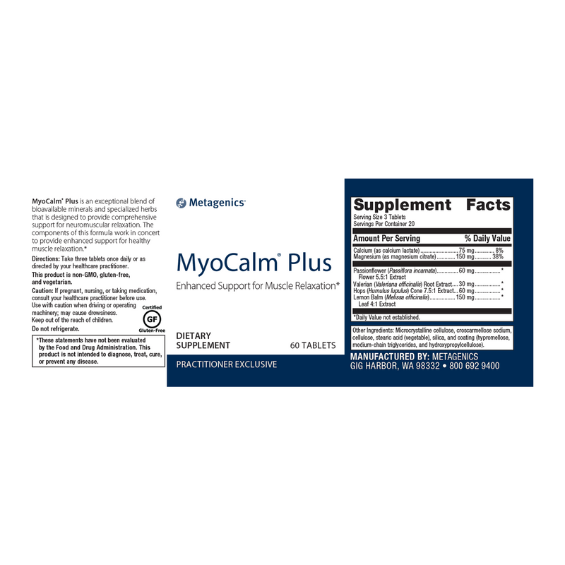 Metagenics MyoCalm® Plus 60 Tablets
