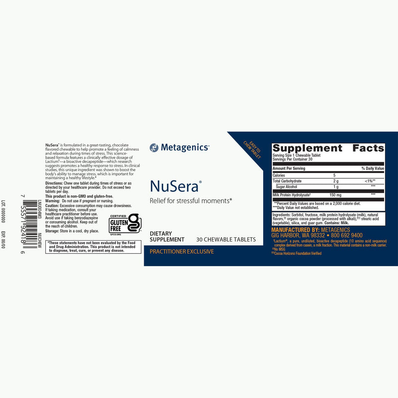 Metagenics NuSera® (Chocolate) 30 Chewable Tablets