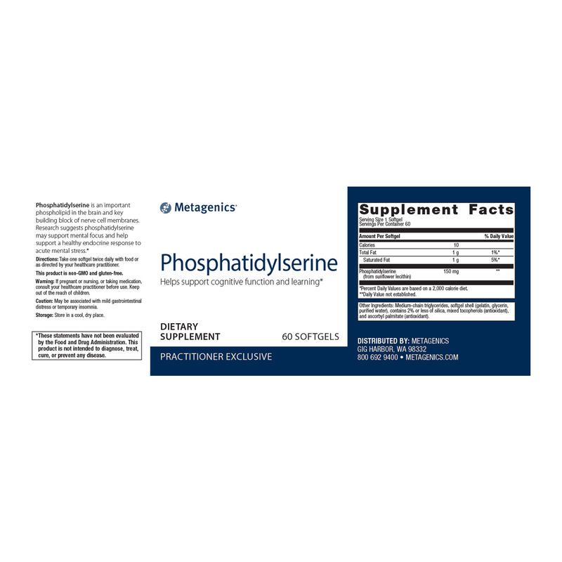 Metagenics Phosphatidylserine 60 Softgels