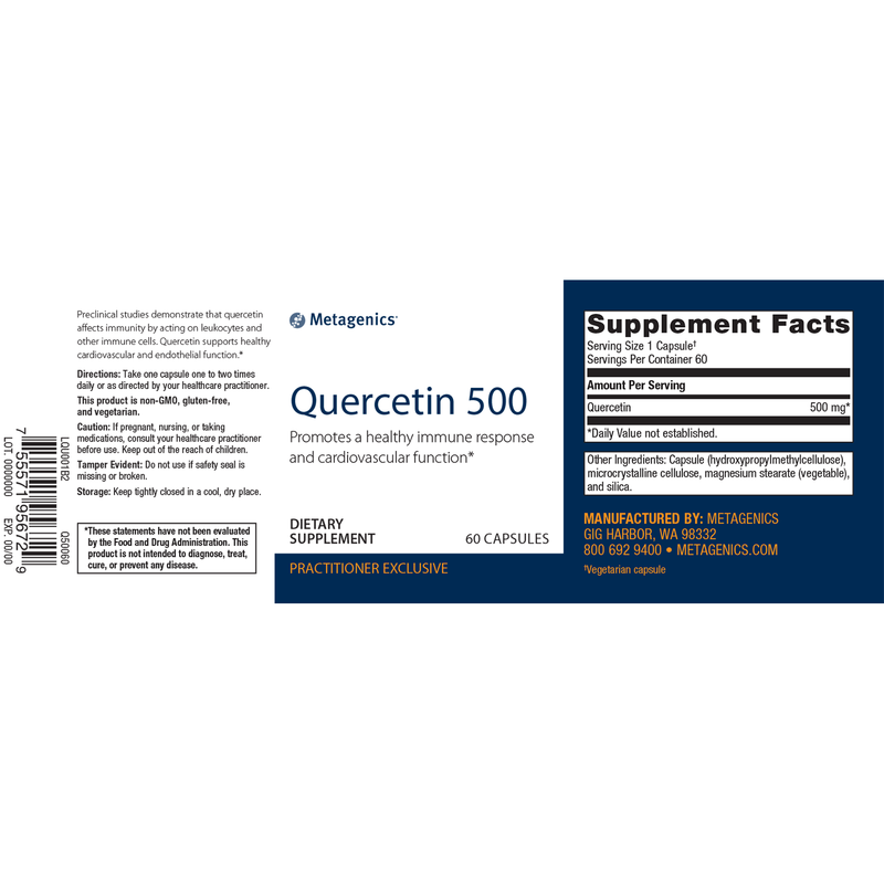 Quercetin 500 60 Capsules by Metagenics