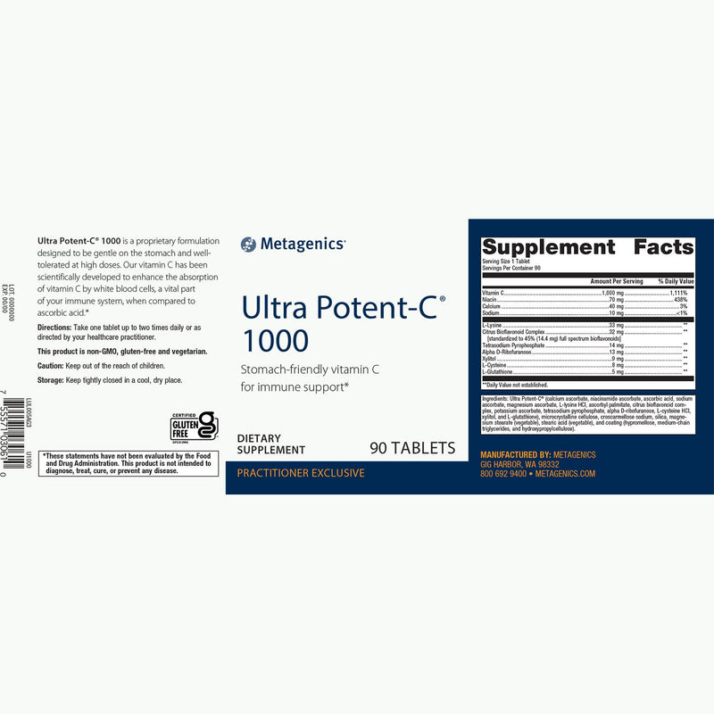 Ultra Potent-C® 1000 90 Tablets by Metagenics
