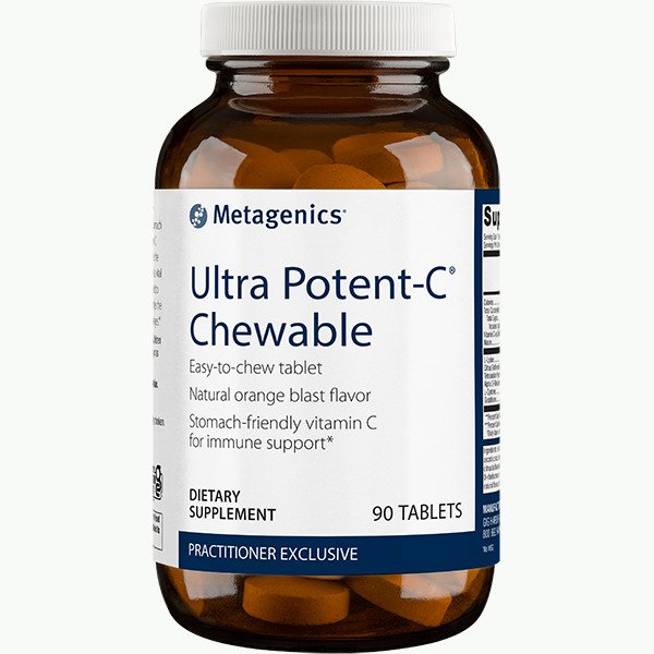 Ultra Potent-C® Chewable Natural Orange Blast Flavor 90 Tablets Metagenics