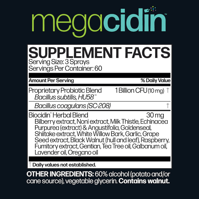 MegaCidin™ Oral Immune Support 1 fl oz. (30mL) by Microbiome Labs