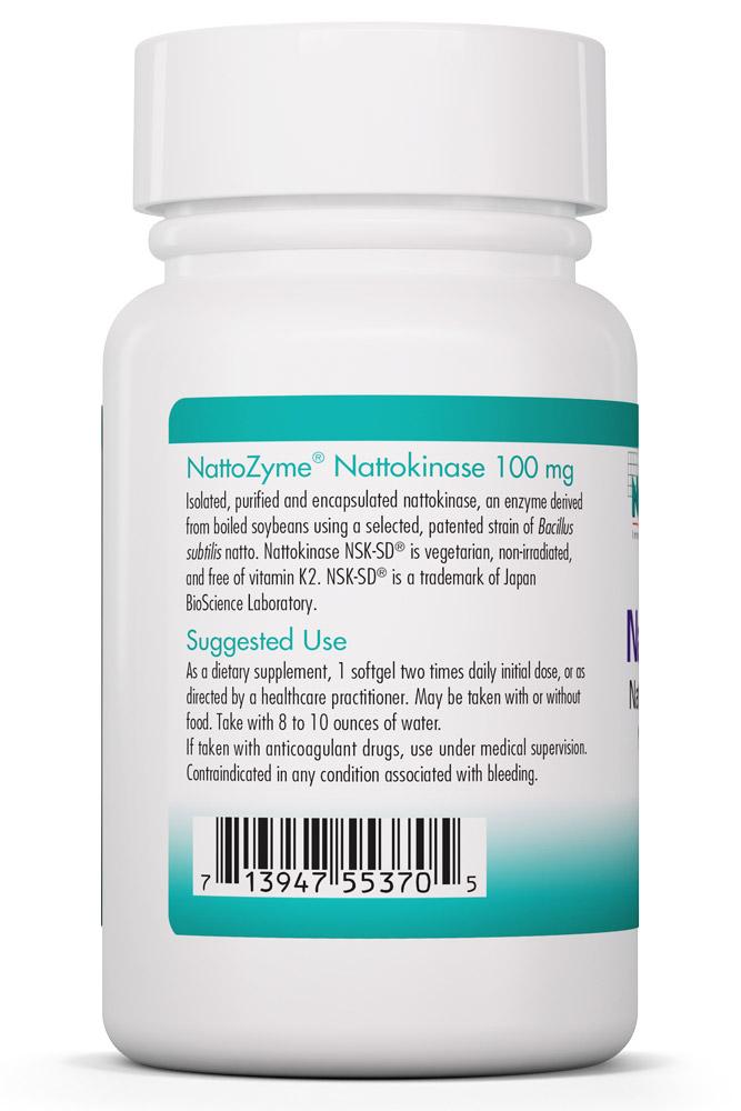 NattoZyme® Nattokinase 100 mg NSK-SD® by NutriCology