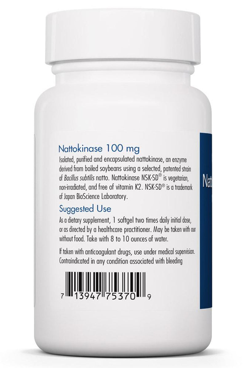 Nattokinase 100 mg NSK-SD® 60 Softgels by Allergy Research Group