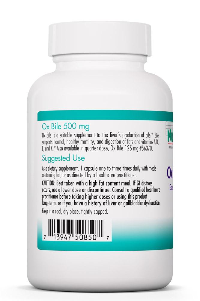 Ox Bile 500 mg 100 Vegicaps by NutriCology