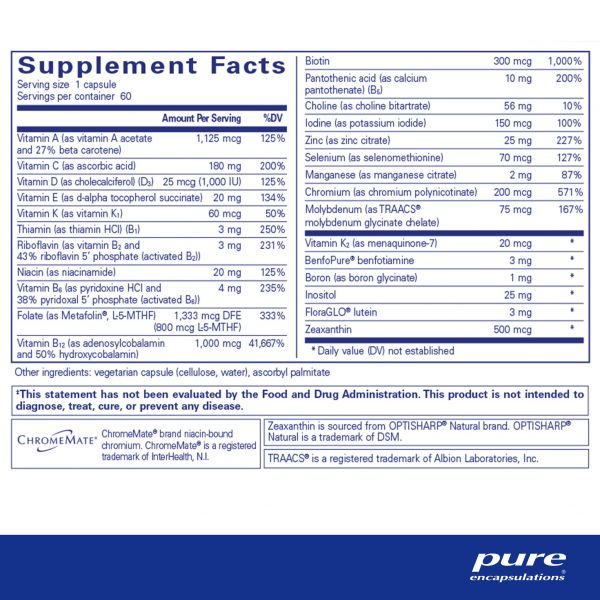 PureGenomics® Multivitamin 60's by Pure Encapsulations®