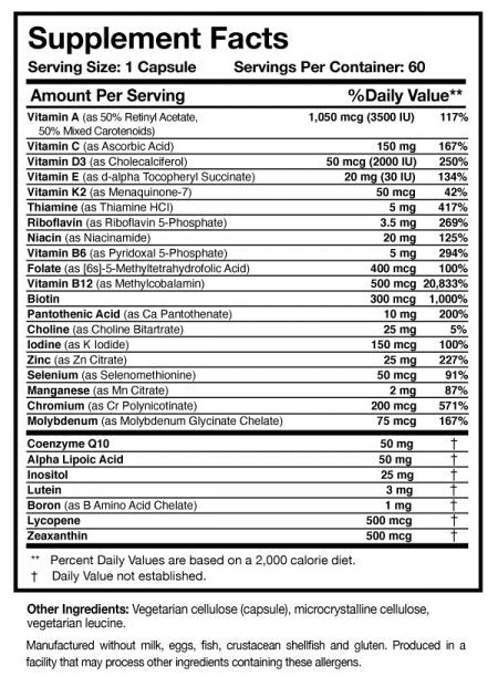 Physician’s Daily™ Multivitamin + D3 by Researched Nutritionals