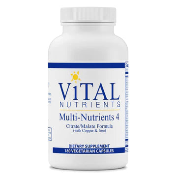 Multi-Nutrients 4 Citrate/Malate Formula (with Copper & Iron) by Vital Nutrients