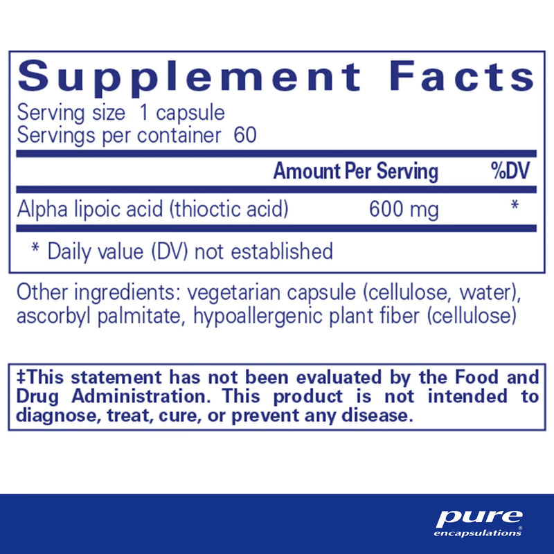 Alpha Lipoic Acid 600 mg by Pure Encapsulations®