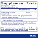 Ginkgo 50 160 mg by Pure Encapsulations®