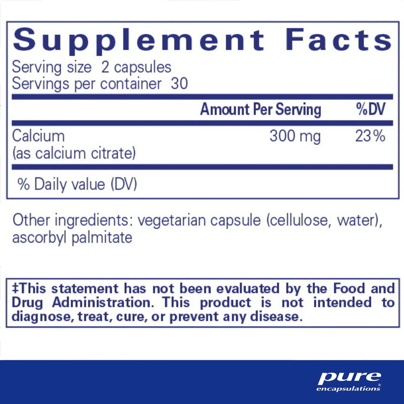 Calcium (citrate) by Pure Encapsulations®