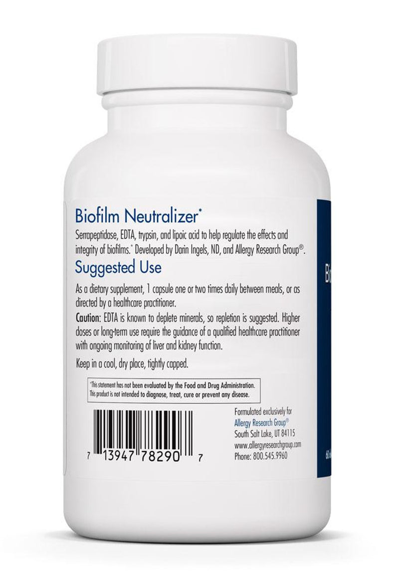 Biofilm Neutralizer* with EDTA New! 60 Vegetarian Capsules by Allergy Research Group