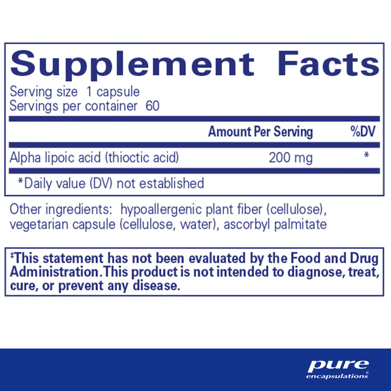 Alpha Lipoic Acid 200 mg by Pure Encapsulations®