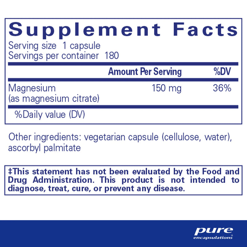 Magnesium (citrate) by Pure Encapsulations®
