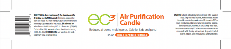 EC3 Air Purification Candle by Microbalance Health Products