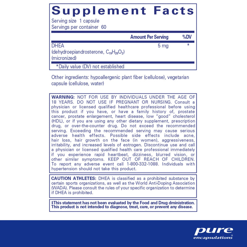 DHEA 5 mg by Pure Encapsulations®