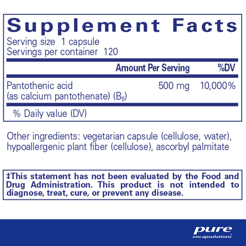 Pantothenic Acid by Pure Encapsulations®