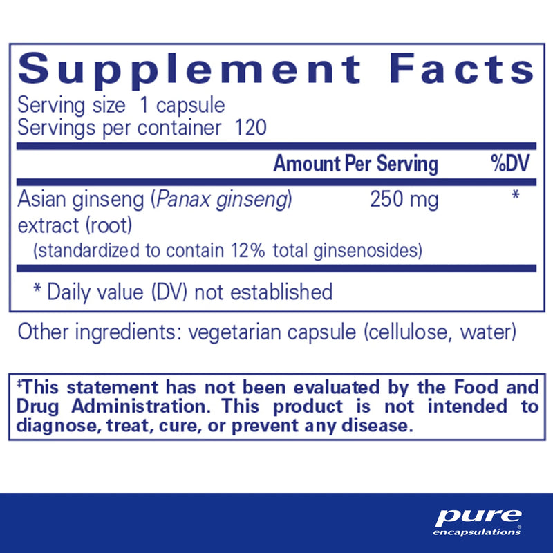 Panax Ginseng by Pure Encapsulations®
