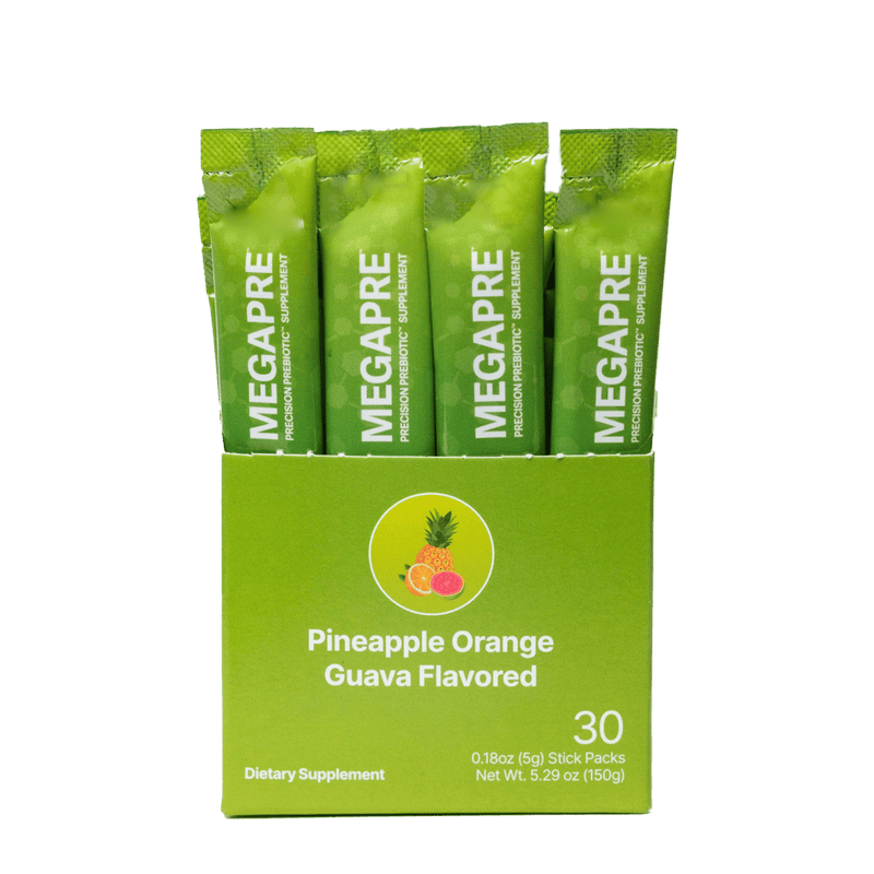 MegaPre (30 Stick Packs) Pineapple Orange Guava Flavor by Microbiome Labs